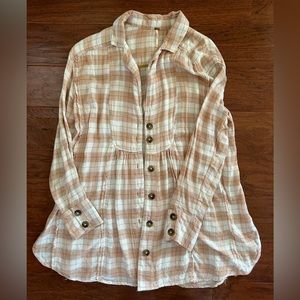 Free People long flannel. Sz M.